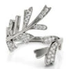 Open Leaf Design Ring(Fashion Diamond Band Open Leaf) -NEWWORLD DIAMONDS 85061.set