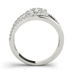 3 Stone Bypass Ring 5/8Ctw(Fashion Diamond Band 3 Stone) -NEWWORLD DIAMONDS 85091.side