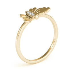 Dainty Butterfly Diamond Ring(Womens Butterfly Diamond Ring) -NEWWORLD DIAMONDS 85110.angle .alt