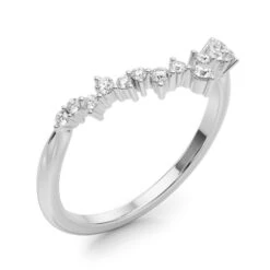 Augusta Chevron Band - 1/5Ctw(Fun Curved Ladies Diamond Band) -NEWWORLD DIAMONDS 85186.angle f70bab41 9378 44a1 a89f d0abffd12a46