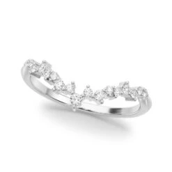 Augusta Chevron Band - 1/5Ctw(Fun Curved Ladies Diamond Band)