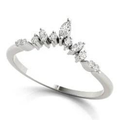 Astrid Chevron Band - 1/5Ctw(Chevron Band Ladies Diamond Ring)