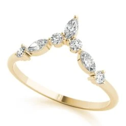 Empress Chevron Band - 1/3Ctw(Marquise Chevron Band Diamond Ring) -NEWWORLD DIAMONDS 85221.alt