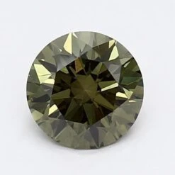 1.1Ct Dark Green VS2 IGI Certified Round Lab Grown Diamond(Diamond 19 Lg11972504)