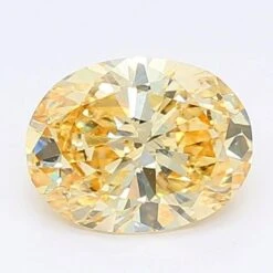 1.21Ct Fancy Light Yellow SI1 IGI Certified Oval Lab Grown Diamond(Diamond 19 Lg12212109)