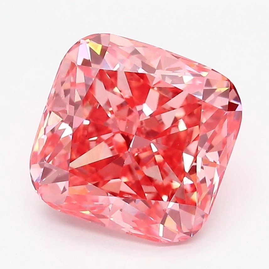 3.15Ct Vivid Pink SI1 IGI Certified Cushion Lab Grown Diamond(Diamond 19 Lg12770301) 3 3.15Ct Vivid Pink SI1 IGI Certified Cushion Lab Grown Diamond(Diamond 19 Lg12770301)
