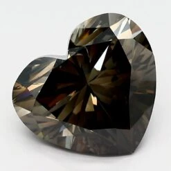 3.68Ct Dark Gray I1 IGI Certified Heart Lab Grown Diamond(Diamond 19 Lg22038701)
