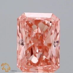 1.36Ct Fancy Pink SI2 IGI Certified Radiant Lab Grown Diamond(Diamond 19 Lg22061410)