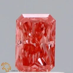 0.49Ct Vivid Pink SI2 IGI Certified Radiant Lab Grown Diamond(Diamond 19 Lg22100601)
