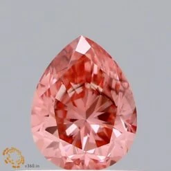 0.49Ct Vivid Pink SI1 IGI Certified Pear Lab Grown Diamond(Diamond 19 Lg22100612)