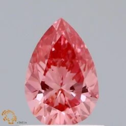 0.58Ct Vivid Pink SI1 IGI Certified Pear Lab Grown Diamond(Diamond 19 Lg22100619)