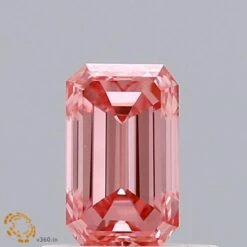 0.48Ct Intense Pink SI1 IGI Certified Emerald Lab Grown Diamond(Diamond 19 Lg22101005)