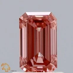 0.6Ct Intense Pink VVS2 IGI Certified Emerald Lab Grown Diamond(Diamond 19 Lg22101009)