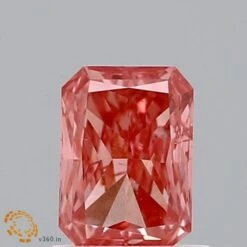 0.91Ct Vivid Pink SI2 IGI Certified Radiant Lab Grown Diamond(Diamond 19 Lg22101214)