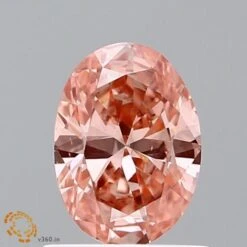 0.77Ct Vivid Pink SI1 IGI Certified Oval Lab Grown Diamond(Diamond 19 Lg22101509)