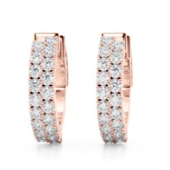 Special Huggie Design Earrings 1 1/7Ctw(Diamond Earrings 1o2986wg14) -NEWWORLD DIAMONDS LGER022.alt1