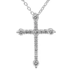 Cross Necklace 1/3 Ctw.(Diamond Pendant 456245) -NEWWORLD DIAMONDS NWM1079C.33SS 1