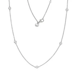 Diamond Station Necklace 1/2Ctw(Diamond Station Necklace By Yard)