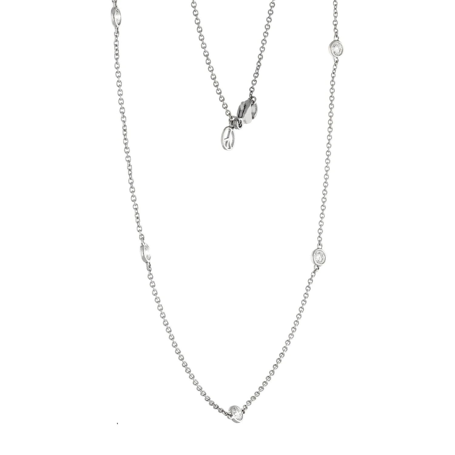 Diamond Station Necklace 1/2Ctw(Diamond Station Necklace By Yard) 4 Diamond Station Necklace 1/2Ctw(Diamond Station Necklace By Yard) - Image 2