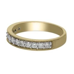 Pave Milgrain Band - 1/2Ctw(Pave Milgrain Band Lab Grown Diamonds) -NEWWORLD DIAMONDS NWM2066C.50GOS 2