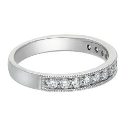 Pave Milgrain Band - 1/2Ctw(Pave Milgrain Band Lab Grown Diamonds) -NEWWORLD DIAMONDS NWM2066C.50SS 3