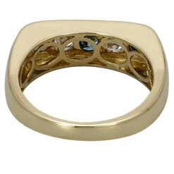 Samuel 5 Stone Ring(Mens Diamond Ring Blue Diamonds) -NEWWORLD DIAMONDS RG34399RBLG 3