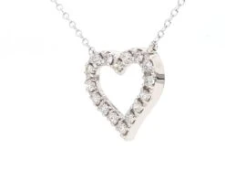 Addie Necklace 1/2Ctw(Diamond Heart Necklace 261781) -NEWWORLD DIAMONDS addie necklace 12ctw for necklace gemstone jewelry 3