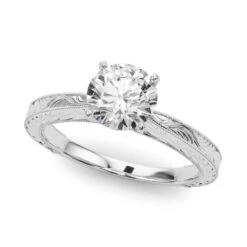 Addison Engagement Ring 1.0 Ct IGI Certified(Addison Solitaire Engagement Ring)