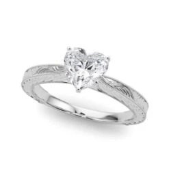 Addison Heart Engagement Ring 1.10 Ct IGI Certified(Addison Solitaire Engagement Ring Ht)