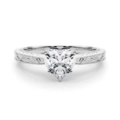 Addison Heart Engagement Ring 1.10 Ct IGI Certified(Addison Solitaire Engagement Ring Ht) -NEWWORLD DIAMONDS addison heart engagement ring 1 10 ct igi certified for ring gemstone jewelry 5