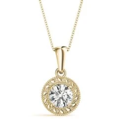 Alisa Necklace 1/2Ct(Vintage Diamond Necklace For Women) -NEWWORLD DIAMONDS alisa necklace 12ct for necklace gemstone jewelry 3