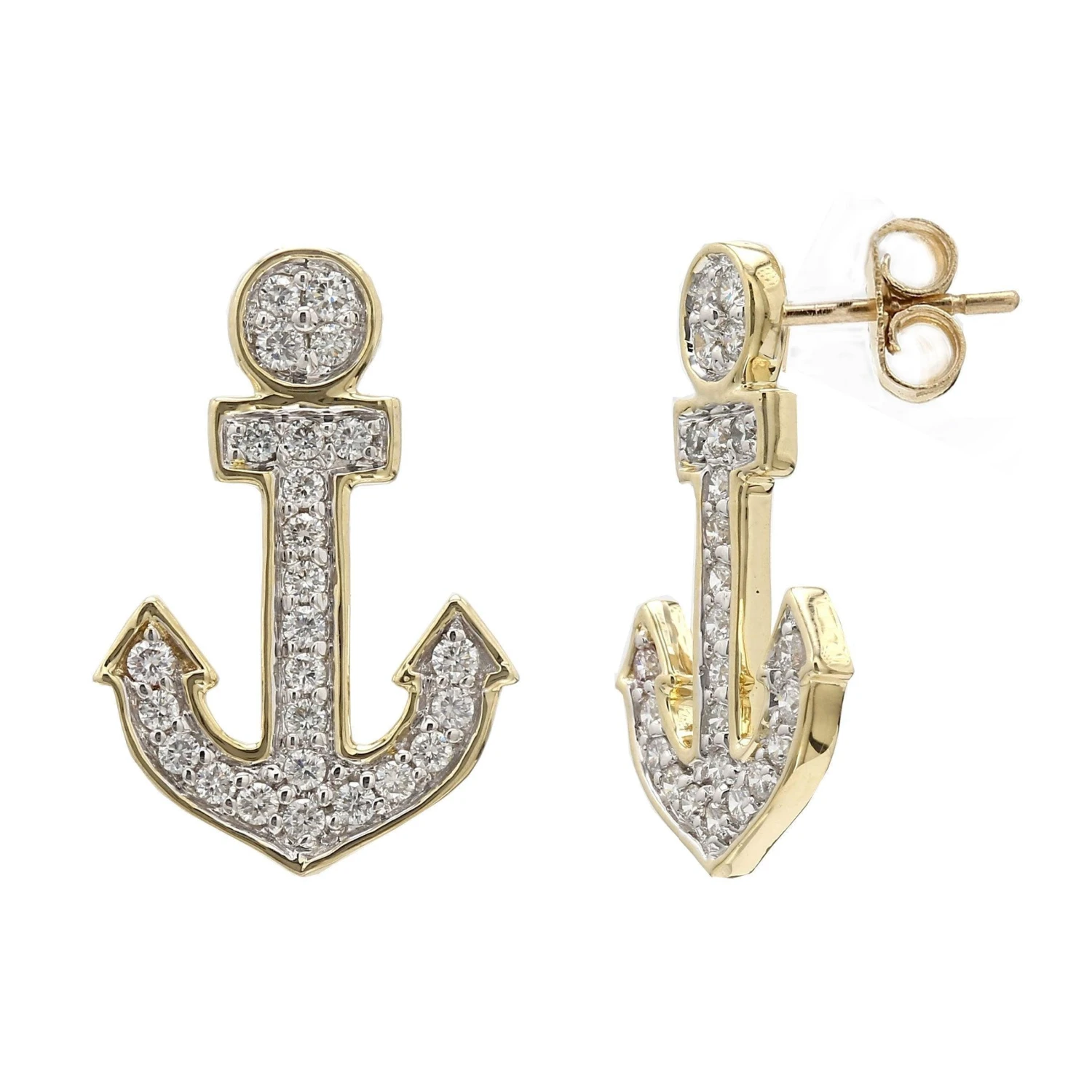 Anchor Earrings 1/2Ctw(Diamond Earrings 454920) 4 Anchor Earrings 1/2Ctw(Diamond Earrings 454920) - Image 2