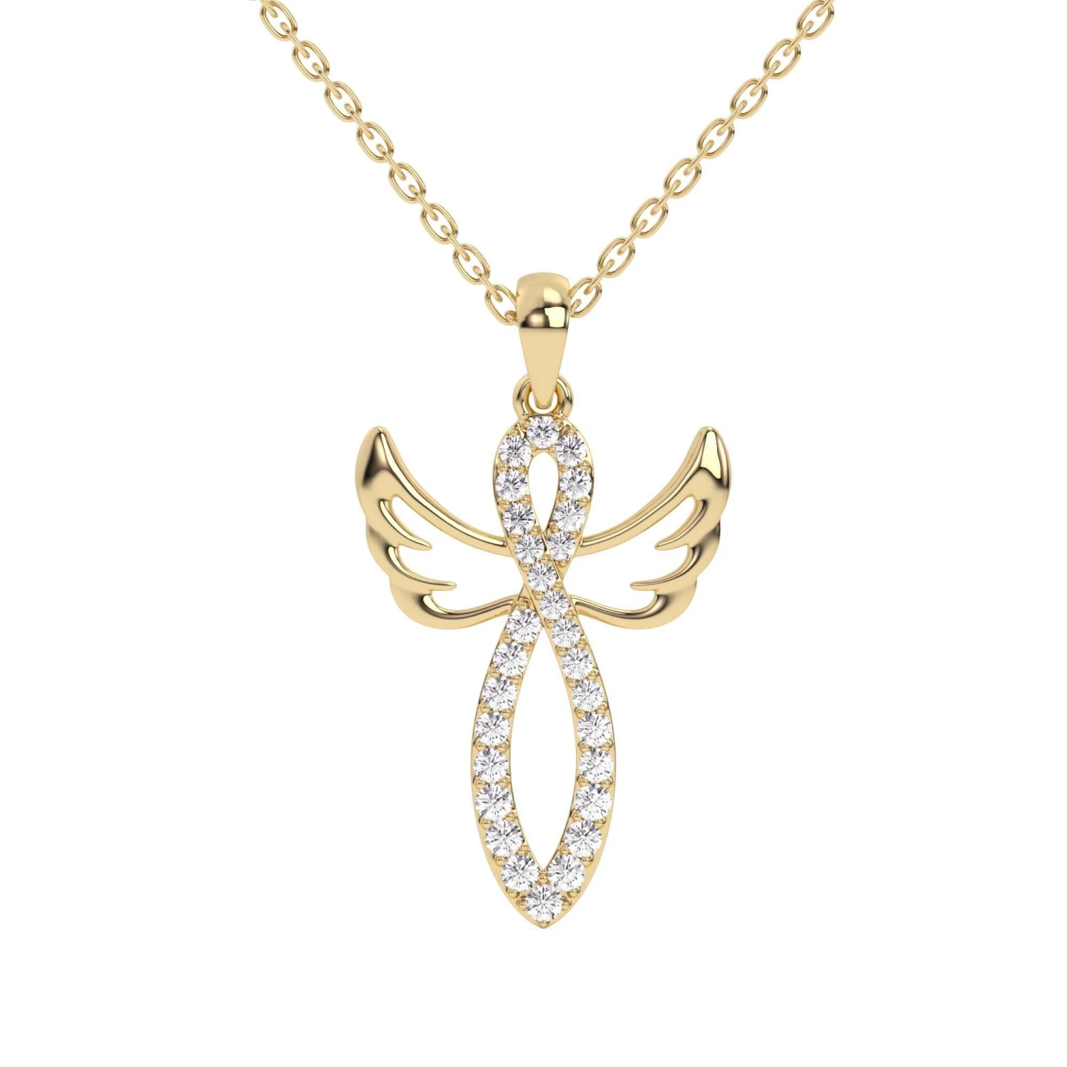 Angel Pendant 1/4 Ctw(Angel Pendant 453896) 4 Angel Pendant 1/4 Ctw(Angel Pendant 453896) - Image 2