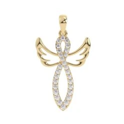 Angel Pendant 1/4 Ctw(Angel Pendant 453896) 14 Angel Pendant 1/4 Ctw(Angel Pendant 453896) -NEWWORLD DIAMONDS angel pendant 14 ctw for pendant gemstone jewelry 5
