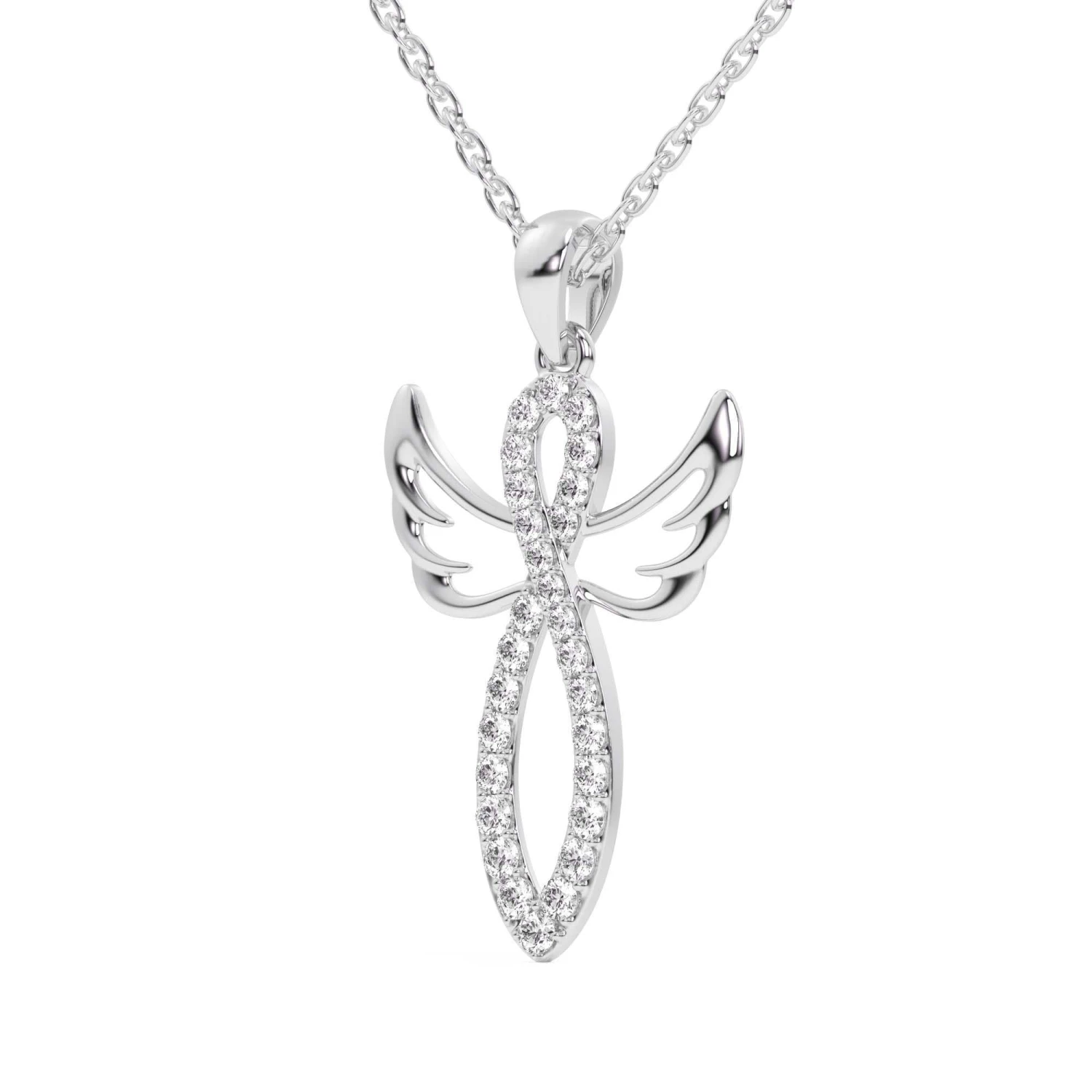 Angel Pendant 1/4 Ctw(Angel Pendant 453896) 9 Angel Pendant 1/4 Ctw(Angel Pendant 453896) - Image 7