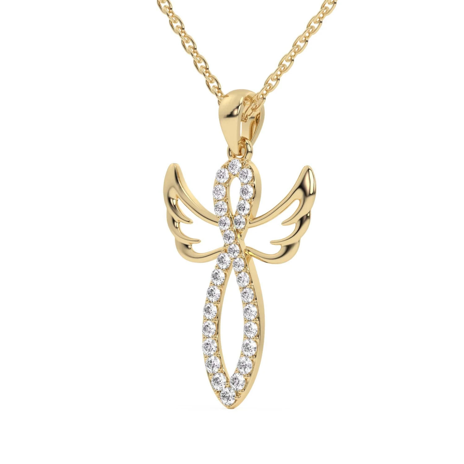 Angel Pendant 1/4 Ctw(Angel Pendant 453896) 10 Angel Pendant 1/4 Ctw(Angel Pendant 453896) - Image 8