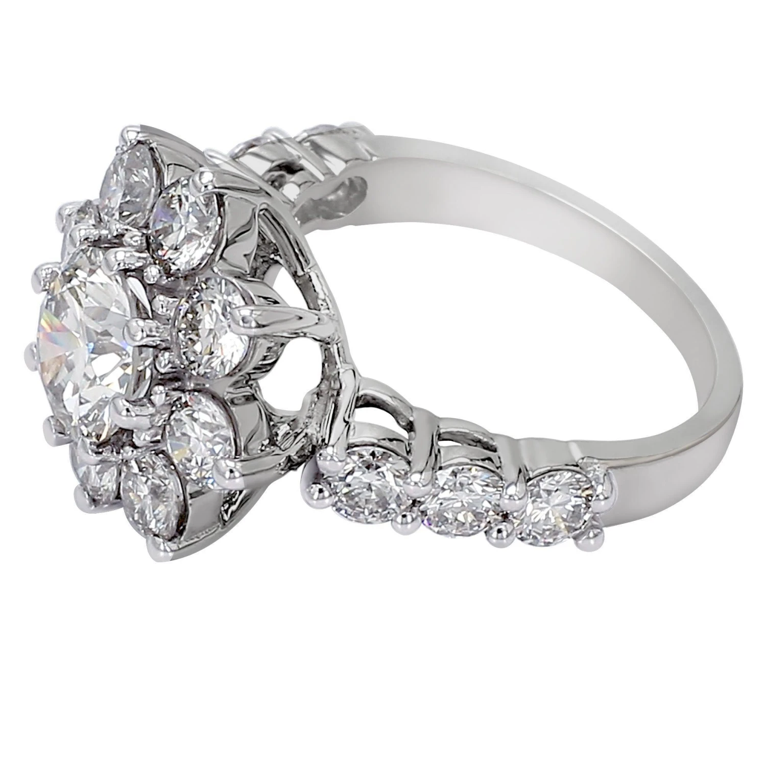Betsey Ring - 4.0 Ct. T.W.(Flower Diamond Band Ring 453731) 6 Betsey Ring - 4.0 Ct. T.W.(Flower Diamond Band Ring 453731) - Image 4