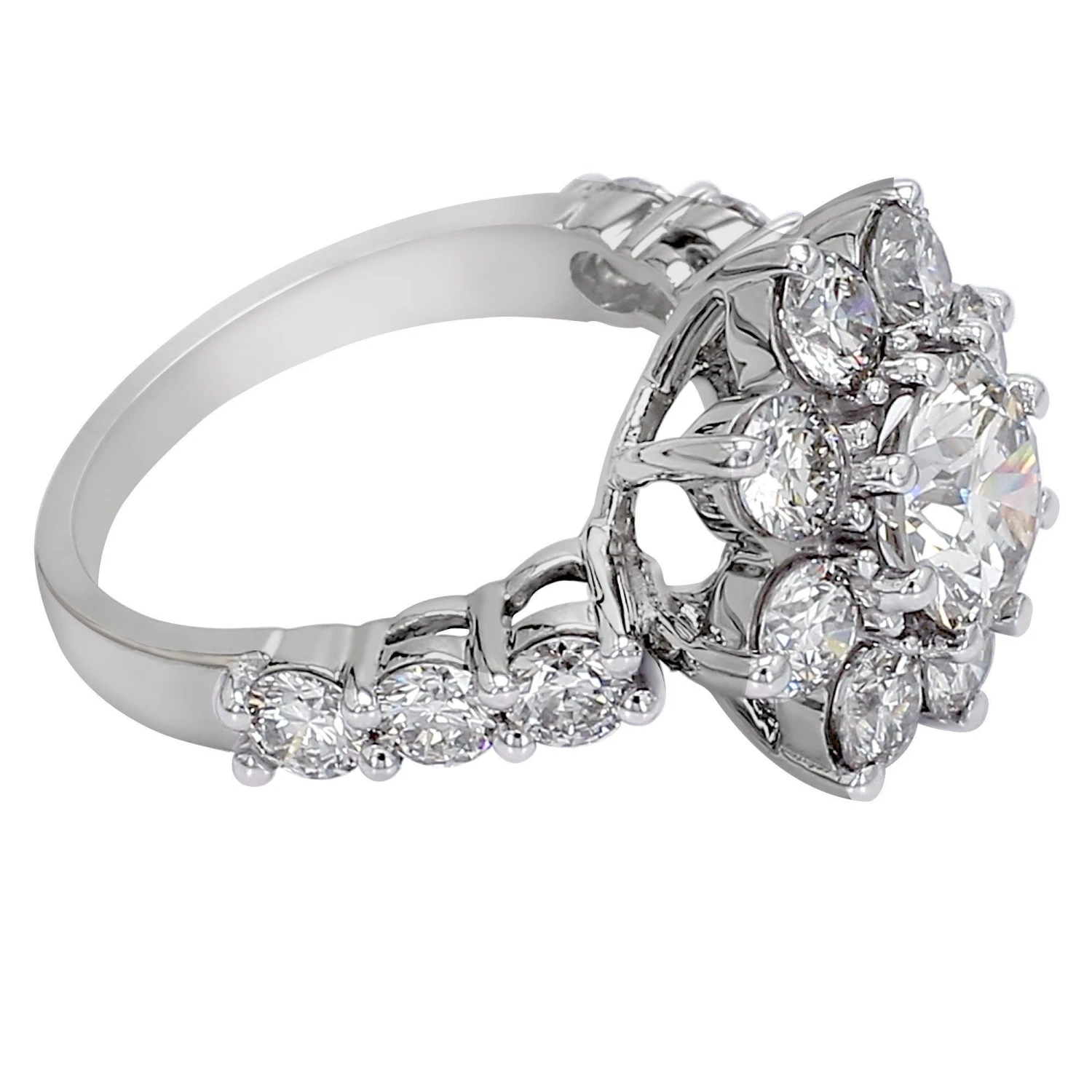 Betsey Ring - 4.0 Ct. T.W.(Flower Diamond Band Ring 453731) 8 Betsey Ring - 4.0 Ct. T.W.(Flower Diamond Band Ring 453731) - Image 6