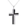 Black & White Diamond Cross Pendant 1/2Ctw(Black And White Diamond Cross Pendant) -NEWWORLD DIAMONDS black and white diamond cross pendant 12ctw for pendant gemstone jewelry