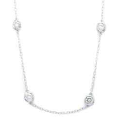 Candence Necklace 5.0Ctw(Station Diamond Yard Necklace 454748)