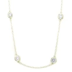 Candence Necklace 5.0Ctw(Station Diamond Yard Necklace 454748) -NEWWORLD DIAMONDS candence necklace 5 0ctw for necklace gemstone jewelry 3