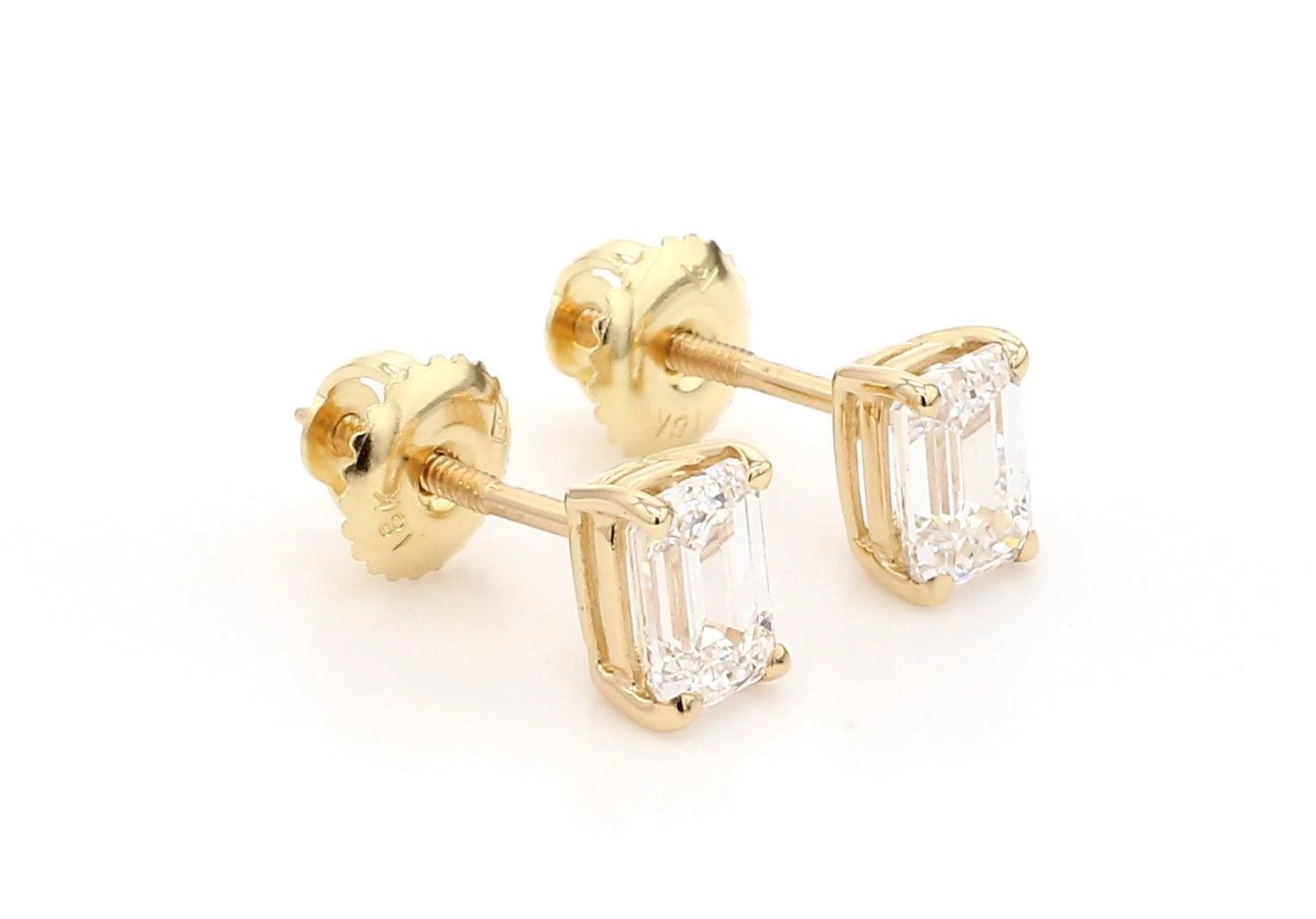 Classic Emerald Earrings 1.0 Ctw Certified(Diamond Stud Earrings 261798c1) 7 Classic Emerald Earrings 1.0 Ctw Certified(Diamond Stud Earrings 261798c1) - Image 5