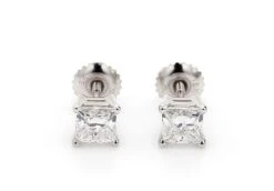 Classic Princess Earrings 1 1/2 CTW. IGI Certified(Diamond Stud Earrings 261806c150)