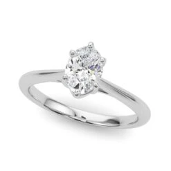 Claudia Oval Engagement Ring 1.0 Ct IGI Certified(Claudia Oval Engagement Ring)
