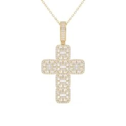 Cross 1 1/2Ctw Pendant(Diamond Cross Pendant 453921) -NEWWORLD DIAMONDS cross 1 12ctw pendant for pendant gemstone jewelry 3