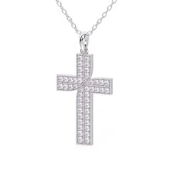 Cross 1/2Ctw Pendant(Diamond Cross Pendant 453914) -NEWWORLD DIAMONDS cross 12ctw pendant at new world diamonds for pendant 5 26407141834805