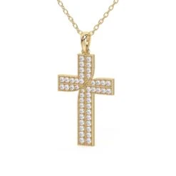 Cross 1/2Ctw Pendant(Diamond Cross Pendant 453914) -NEWWORLD DIAMONDS cross 12ctw pendant at new world diamonds for pendant 6 26407141867573