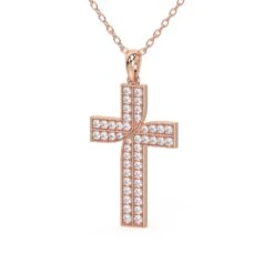 Cross 1/2Ctw Pendant(Diamond Cross Pendant 453914) -NEWWORLD DIAMONDS cross 12ctw pendant at new world diamonds for pendant 7 26407141933109