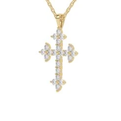 Cross 1/2Ctw Pendant(Diamond Cross Pendant 453912) -NEWWORLD DIAMONDS cross 12ctw pendant for pendant gemstone jewelry 6