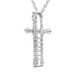 Cross Necklace 1/3 Ctw.(Diamond Pendant 456245) -NEWWORLD DIAMONDS cross necklace 13 ctw for pendant gemstone jewelry 3